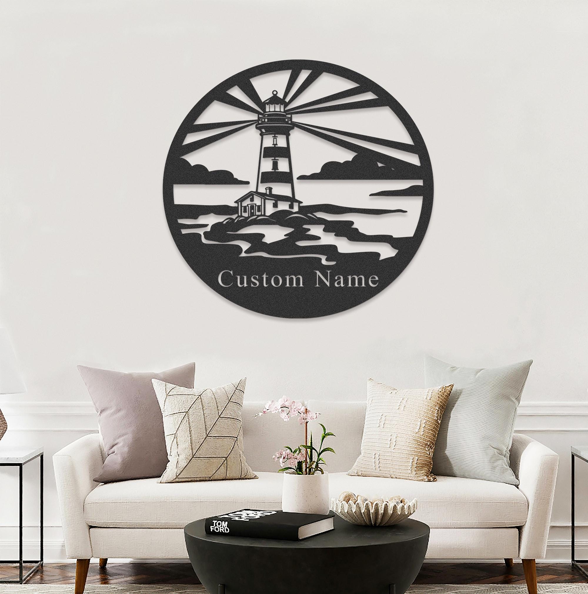 Personalized Lighthouse Decor,custom Lighthouse Metal Sign,lighthouse ...
