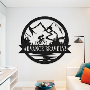 Personalized Cycling Metal Sign,Custom Bike  Wall Art, Mountain Bike Sign,Bicycle Home Decor,Cycling Name Sign,Bicycle Gift,Cyclist Gift