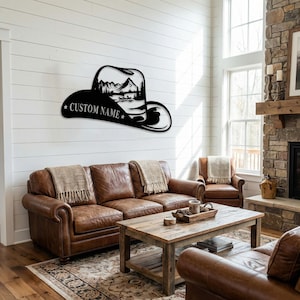 Western Cowboy Metal Sign, Custom Cowboy Name Sign,Cowboy Wall Art, Cowboy Ranch Sign,Western Horse Decor, Equestrian Sign, Cowboy Gift image 5