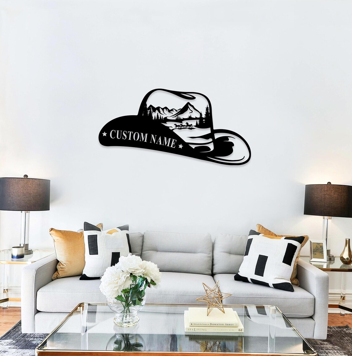 Western Cowboy Metal Sign, Custom Cowboy Name Sign,cowboy Wall Art ...