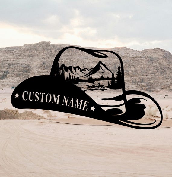 Western Cowboy Metal Sign, Custom Cowboy Name Sign,Cowboy Wall Art, Cowboy Ranch Sign,Western Horse Decor, Equestrian Sign, Cowboy Gift
