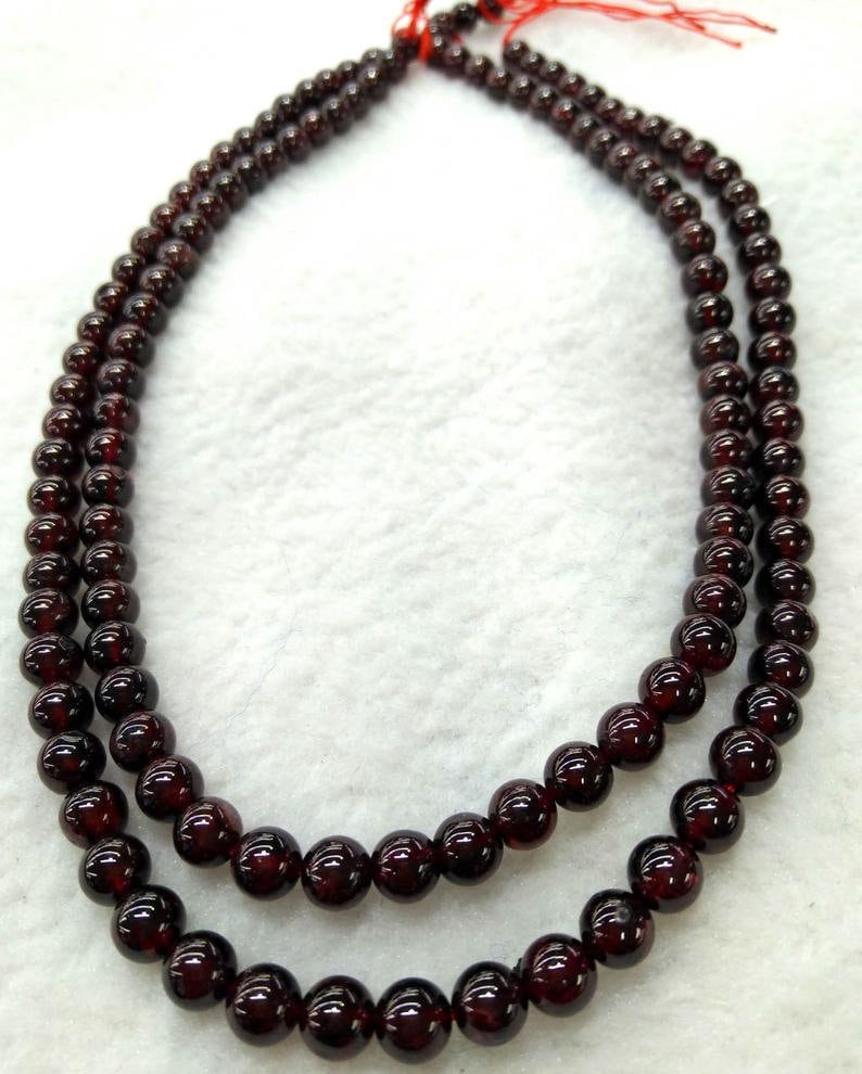 A 4-8mm Natural Garnet gemstone,Rhodlite Crimson red round ball Loose beads strand for necklace bracelet,semi-preciou