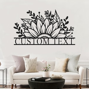 Custom Sunflower Garden Sign,Metal Sunflower Garden Sign,Personalized Sunflower Yard Metal Sign,Flower Garden Sign,Lawn Metal Sign