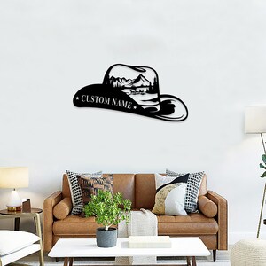 Western Cowboy Metal Sign, Custom Cowboy Name Sign,Cowboy Wall Art, Cowboy Ranch Sign,Western Horse Decor, Equestrian Sign, Cowboy Gift image 7