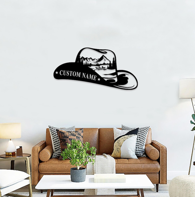 Western Cowboy Metal Sign, Custom Cowboy Name Sign,Cowboy Wall Art, Cowboy Ranch Sign,Western Horse Decor, Equestrian Sign, Cowboy Gift image 7