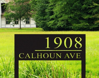 Custom Address Sign with Stakes, Modern House Number Sign,Personalized Address Sign,Home Number Sign,Address Number with Street Name
