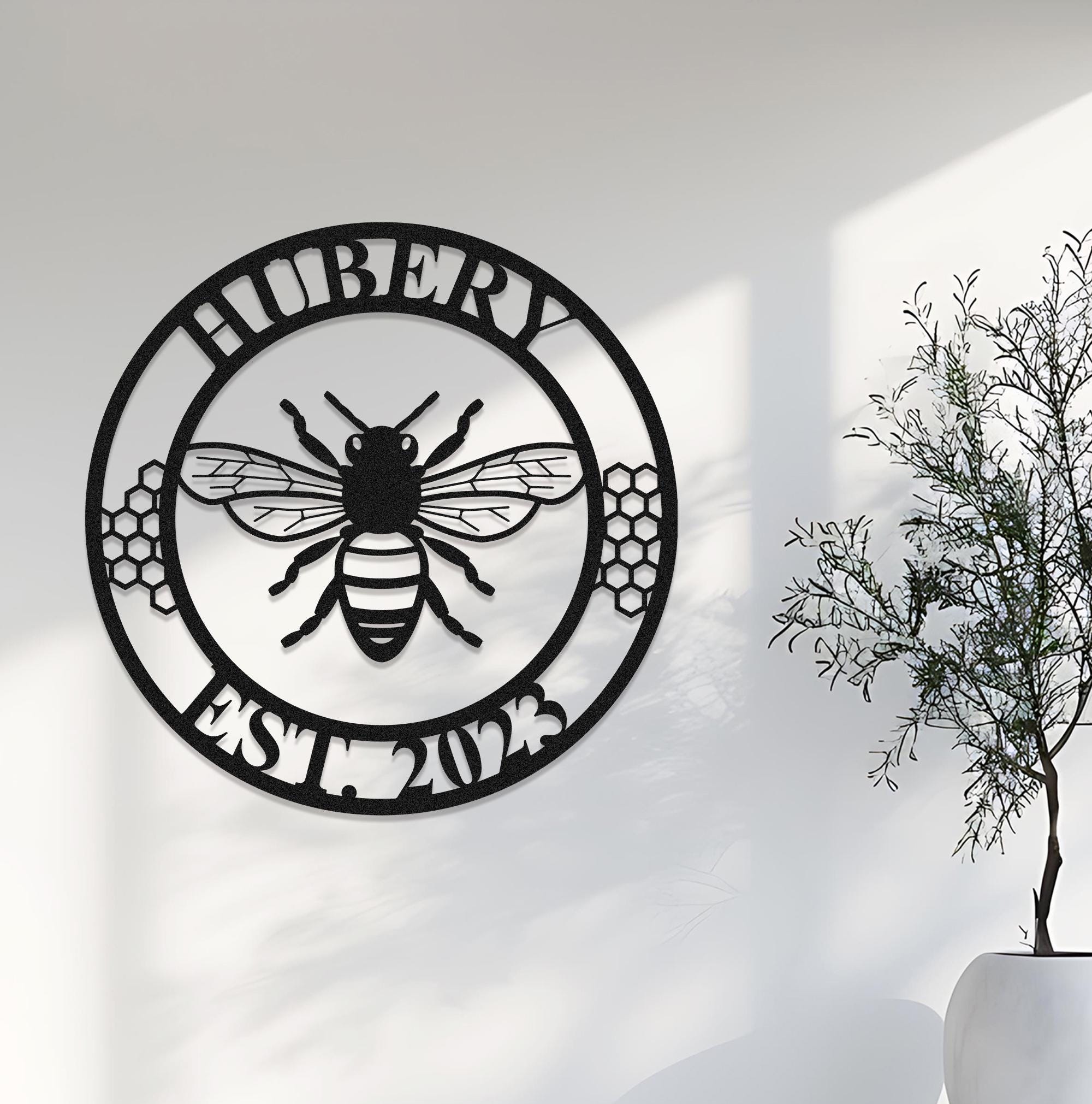 Custom Honeybee Metal Sign,personalized Bee Name Sign,honeybee Home ...