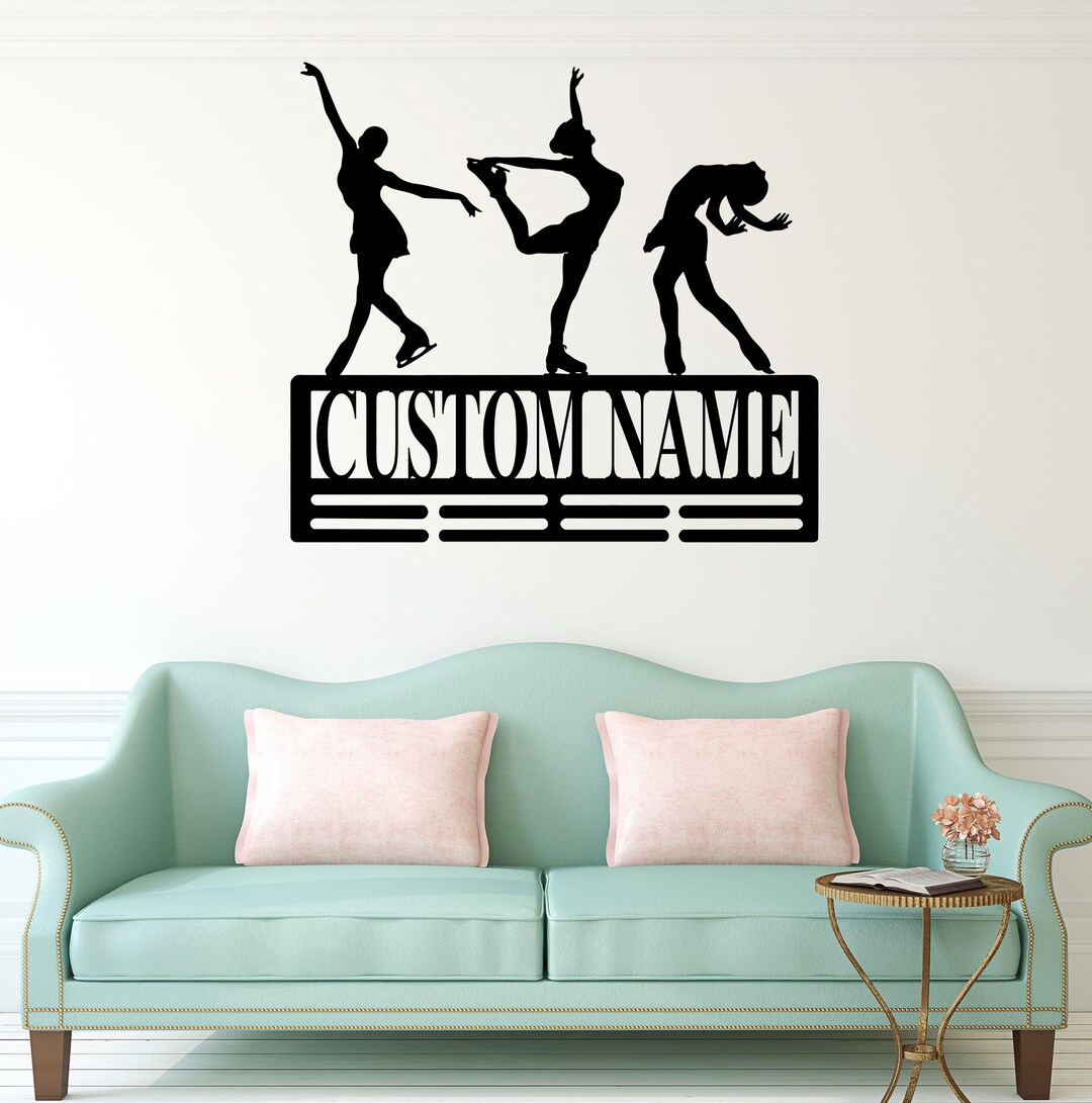 Personalized Skating Medal Holder,custom Figure Skater Medal Hanger,12 ...