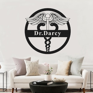 Personalized Doctor Wall Decor, Custom Metal Doctor Sign, Metal Health Care Sign,Clinic Sign,Hospital Sign,Custom Doctor Nurse Gift