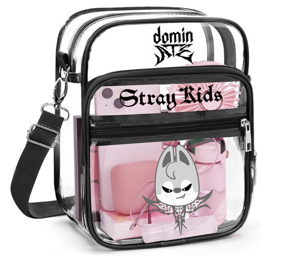 DOMINATE TOUR SKZ skzoo 2025 concert clear messenger bag with adjustable strap, three pockets, stadium approved