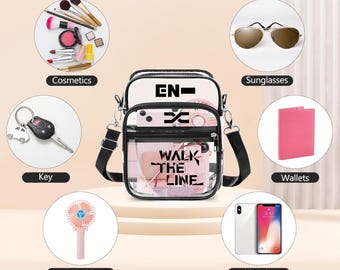 アイドル ENHYPEN WALK THE LINE Sling Bag ENHYPEN Walk the Line Tour 2025 Inspired Clear Crossbody Bag With