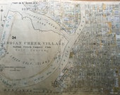 1952 Miami Beach Florida Indian Creek Village Country Club Golf Course ATLAS MAP Reproduction