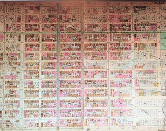 E 115-E128 ST 1885 SPANISH HARLEM UPPER EAST SIDE MANHATTAN NEW YORK ATLAS MAP