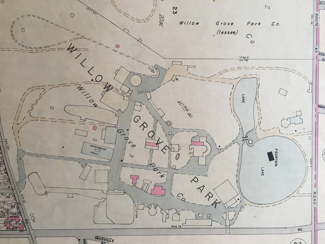 ORIGINAL 1937 Willow Grove Amusement Park Abington Township Etsy