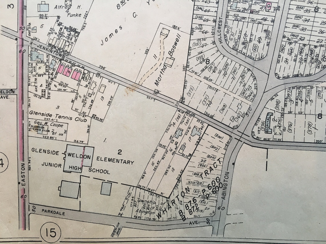 ORIGINAL 1937 Abington Township Montgomery County Pennsylvania Etsy