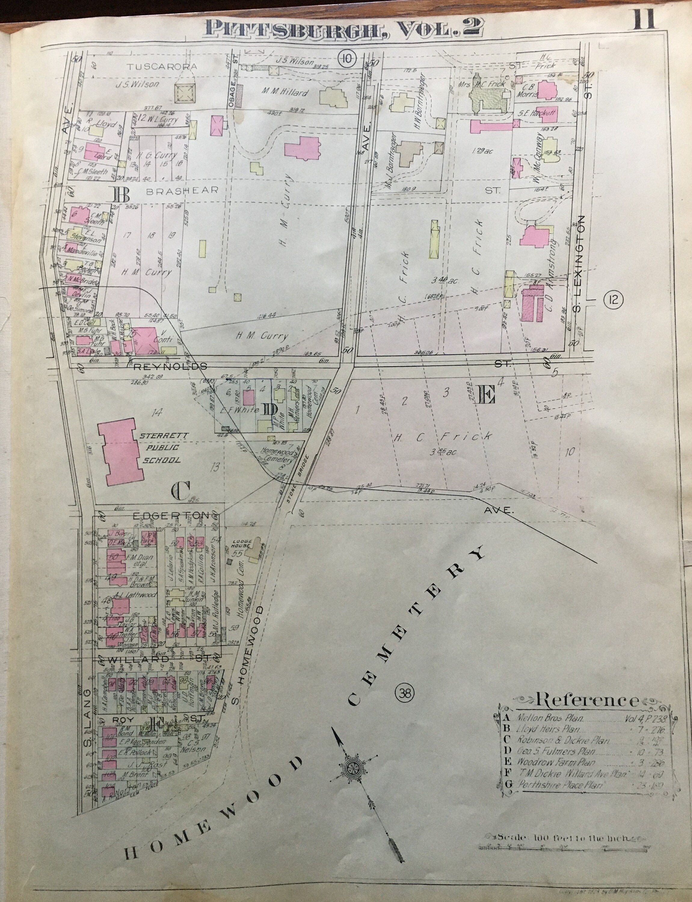 1923 Pittsburgh Pennsylvania Homewood Cemetery Sterrett Public Etsy