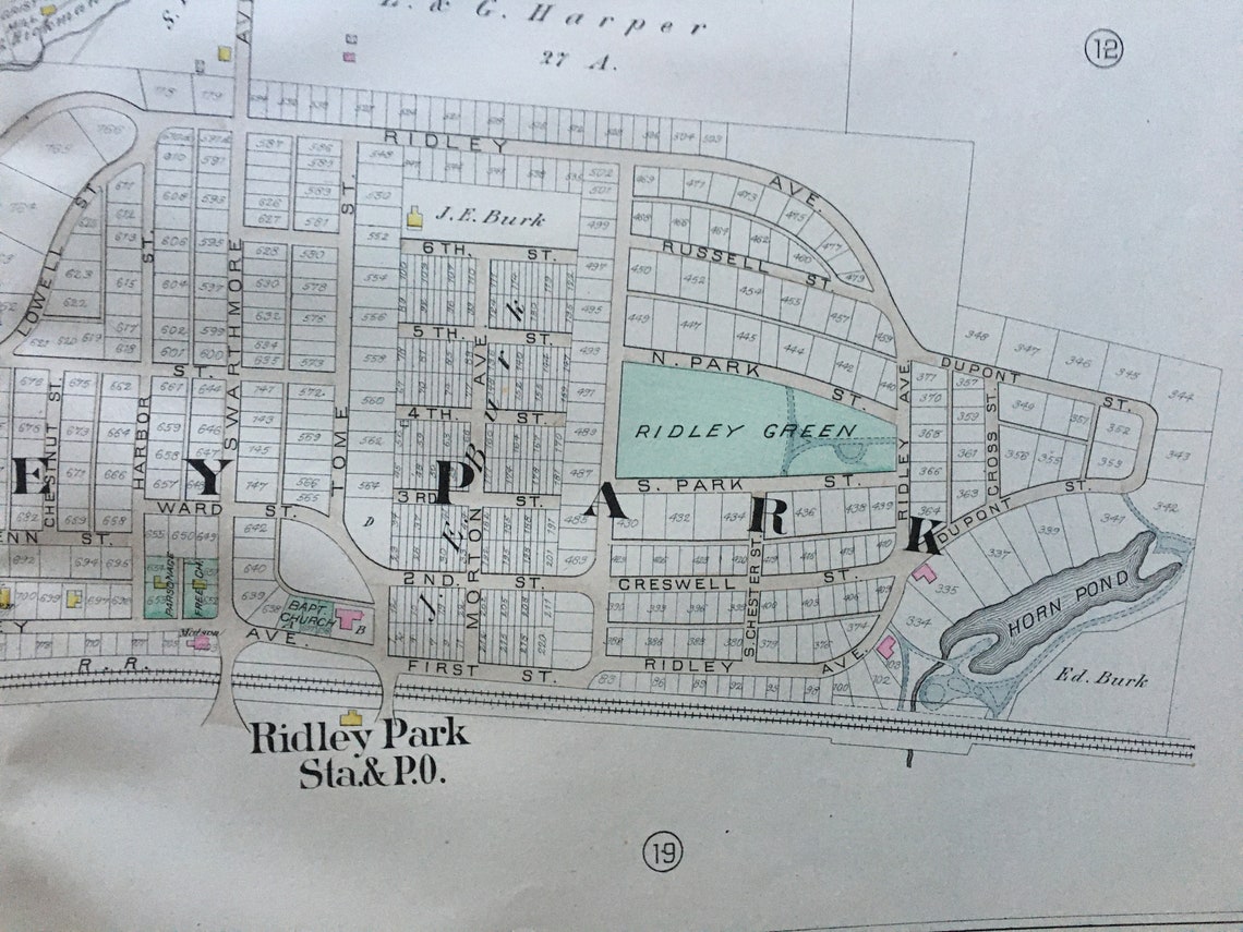 1882 Ridley Park Race Track Delaware County Pennsylvania Horn Etsy