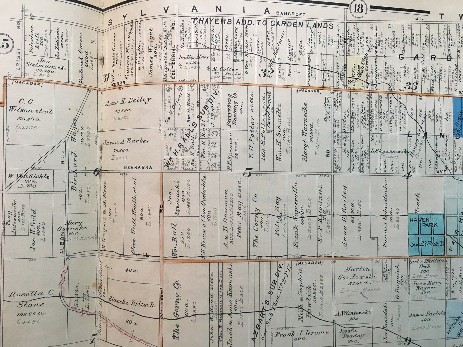 ORIGINAL 1924 Springfield Township Lucas County Ohio Spencer Etsy