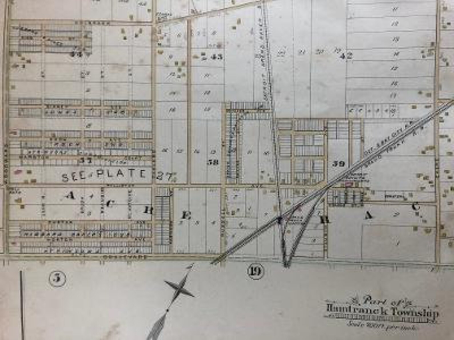 ORIGINAL 1885 Hamtramck Township Detroit Michigan Woodward Etsy