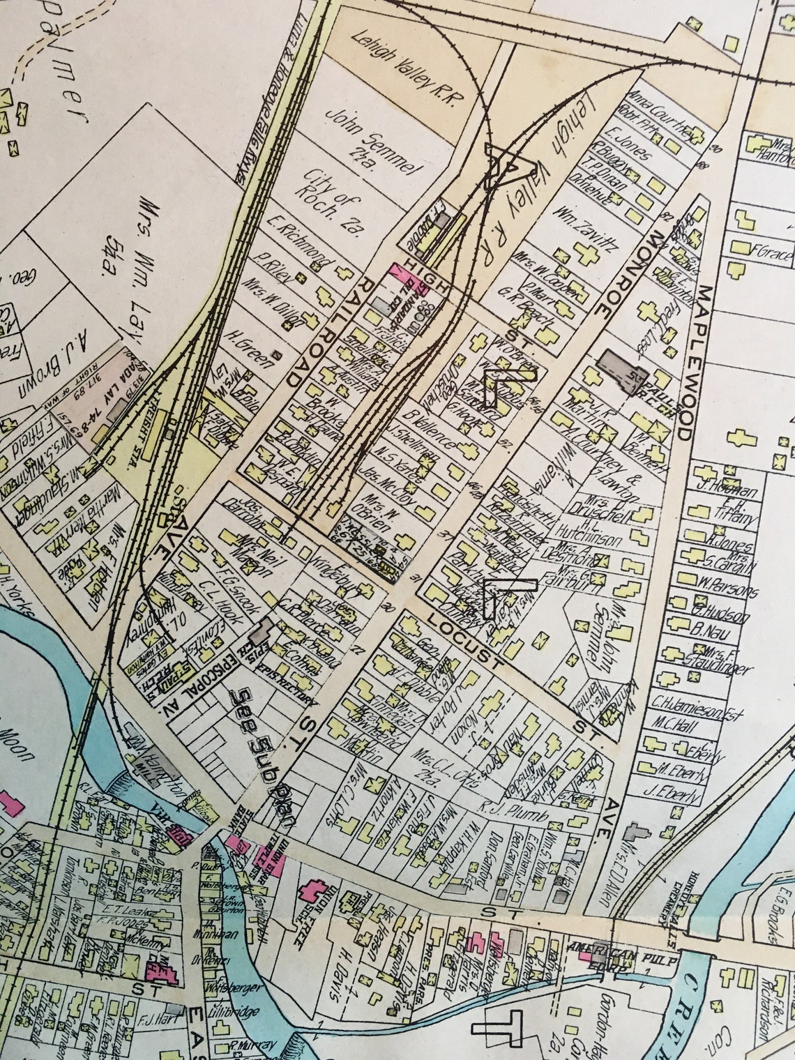 1924 Honeoye Falls Town of Mendon Monroe County New York ATLAS Etsy