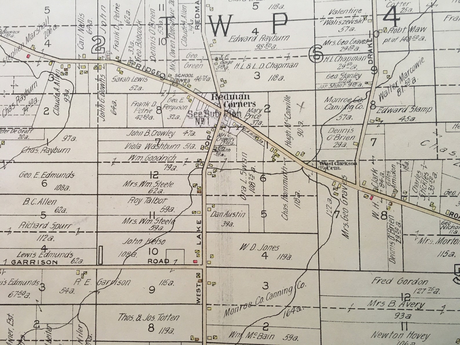 1924 Town of Clarkson Monroe County New York G.M. Hopkins Etsy