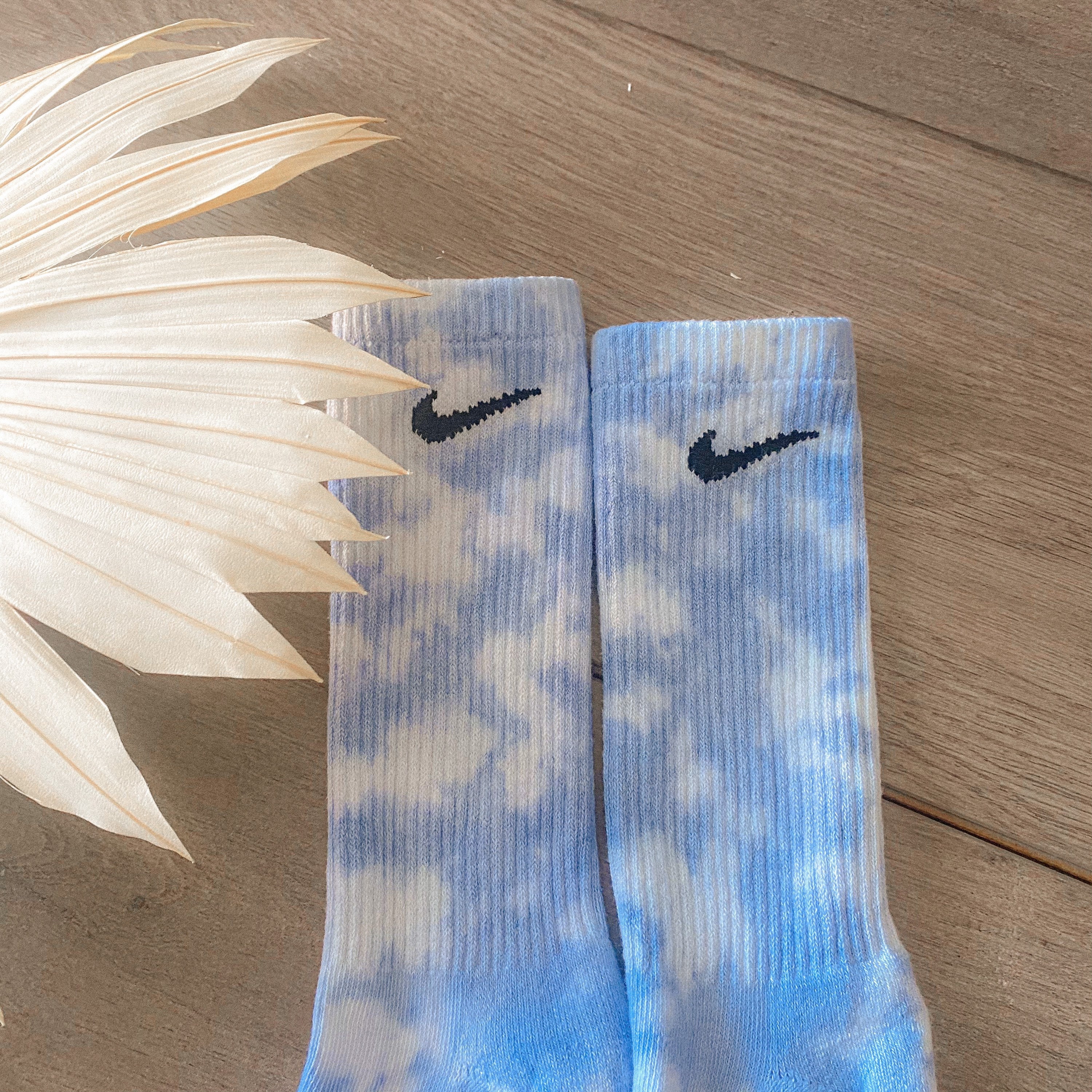 Tie Dye Socks Blue Tie Dye Nike Socks Unisex Tie Dye Socks | Etsy