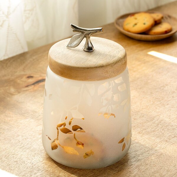 Frosted Glass Jars Etsy