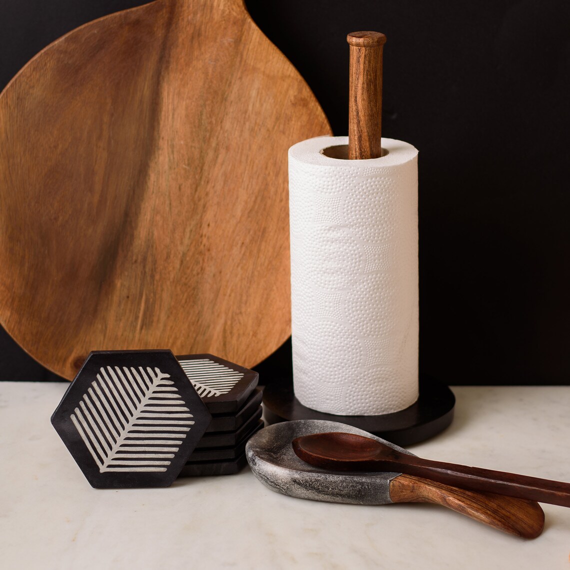 Marble Paper Towel Holder Stand for Countertop or Table Etsy