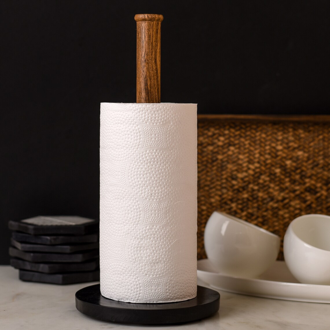 Marble Paper Towel Holder Stand for Countertop or Table Etsy
