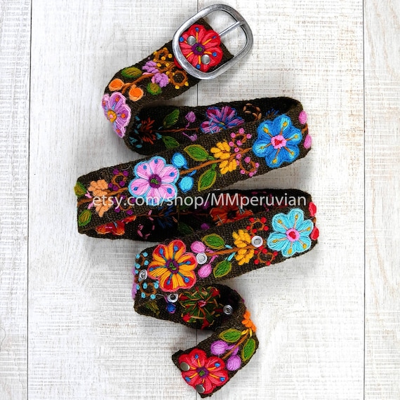Peruvian clearance embroidered belts