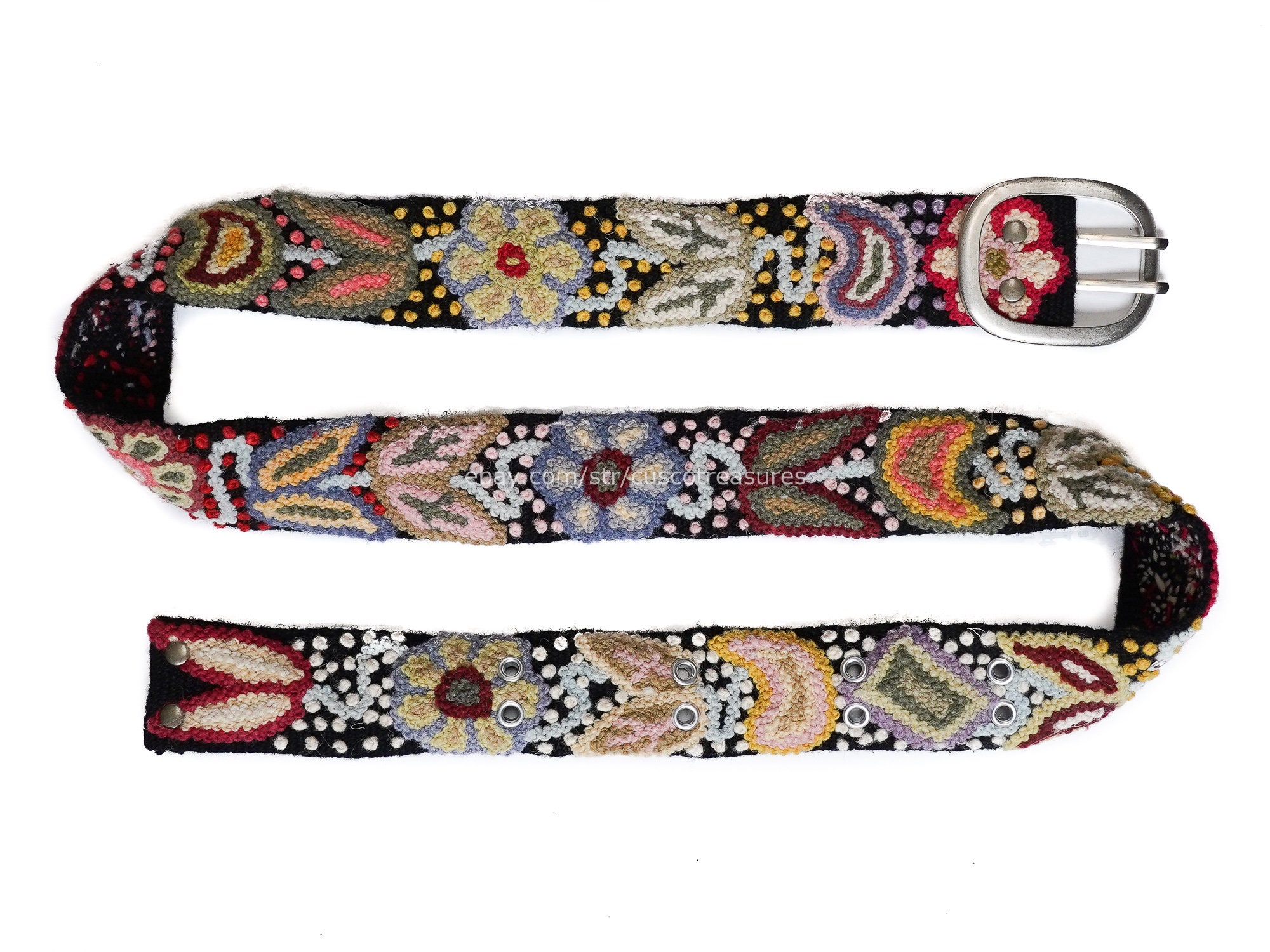 embroidered tie belt