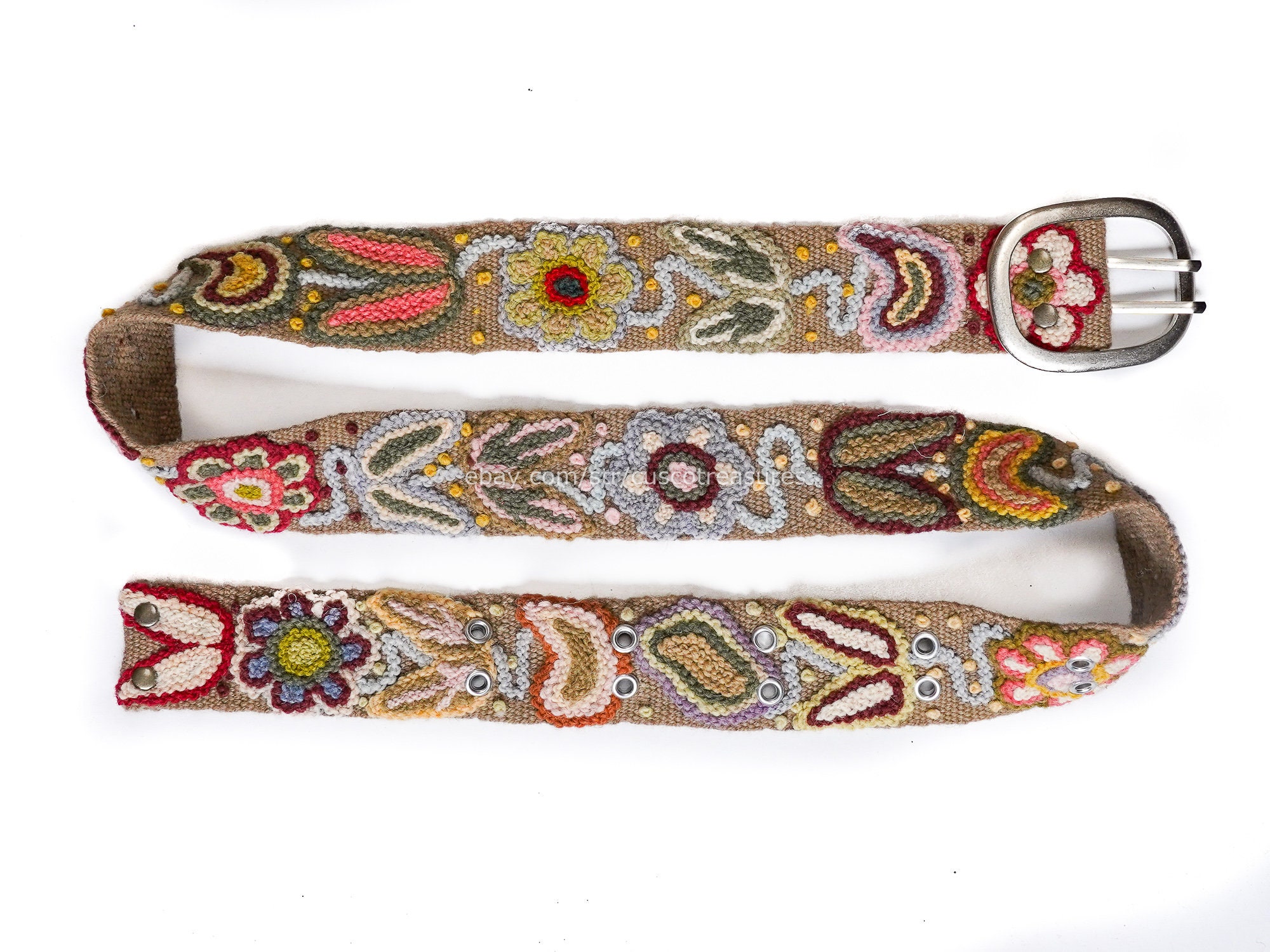 embroidered tie belt