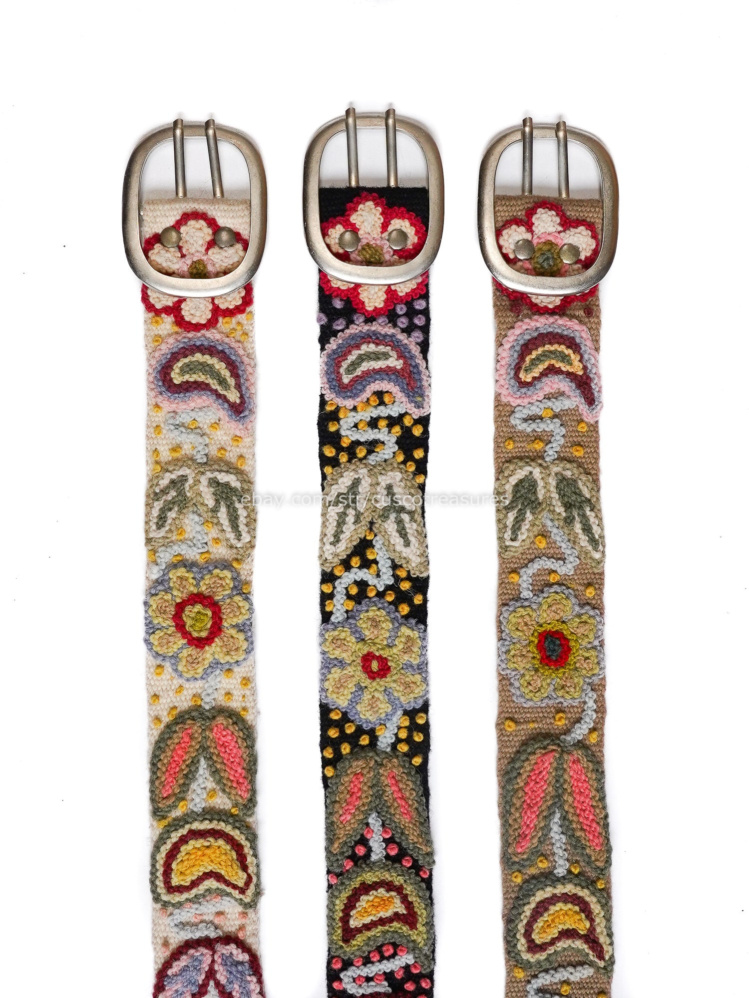 embroidered tie belt
