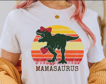 Mamasaurus Shirt, Funny Mama Tshirt-Mom shirt, Mothers Day Gift, Dino Mom shirt, Birthday Gift Tee for Mom Mama