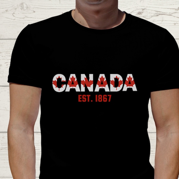 Canada Day Shirt, Canada Est 1867 t-shirt, Canadees Vlag Shirt, Canada Souvenir Gift, Canada Proud Tee.
