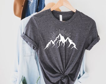 Hiking Shirt, Gift for Her, Mountain Shirt, Travel Shirt, Nature TShirt, Shirts for Women, Womens Shirts, Graphic Tee, Camping T Shirt