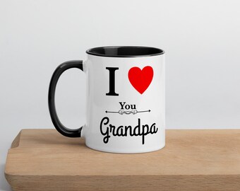 Ich liebe dich Tasse / Valentinstag Geschenk / Opa Kaffeetasse / Opa Tasse / Großvater Geschenk / Vatergeschenk / Danke Geschenk