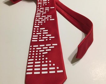 Morse Code Necktie,  Super Cool, Great Birthday Gift, Christmas, Anniversary, Weddings, Father's day