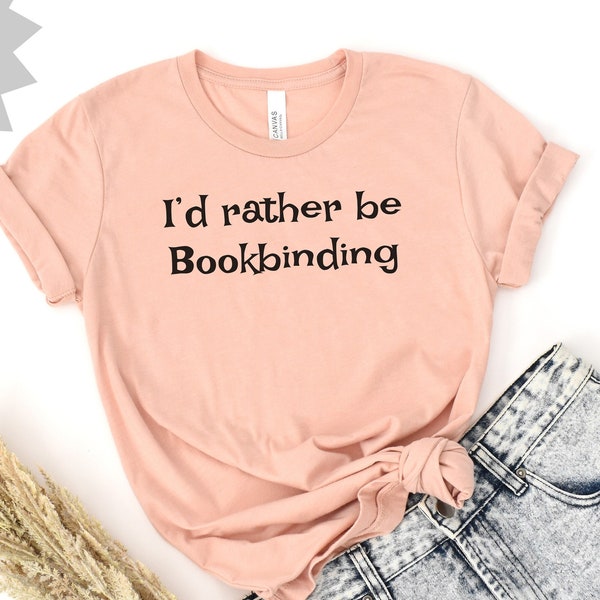Bookbinding Queen Cotton T-Shirt Keep Calm And Go Bookbinding, Bookbinder Gift For Bookbinders Crew Neck Book Artisan Shirt