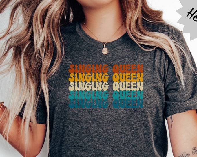 Retro Singing T-Shirt, Singer Shirt, Gift For Music Lover Gifts, Singing T-Shirts, Theatre Shirts Tshirt, Singer Shirts, Musician Tee