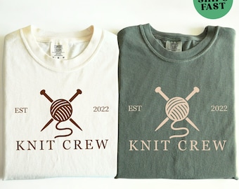 Custom Minimalist Knitting Shirt: Knit Crew Group Shirt