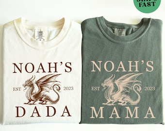 Dragon Birthday Family Shirts: Comfort Colors Shirt for Dragon Lover