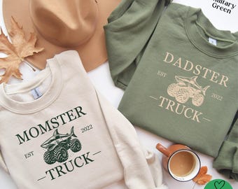 Custom Shark Monster Truck Birthday Shirts, Matching Family Monster Truck Birthday Sweatshirts, Birthday Truck Shirt, Monster Truck Shirt