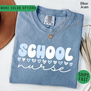 Comfort Colors School Nurse Shirt, Back To School Shirts, School Nurses Gift, Rn Nurse Gifts, First Day Of School Gift, Nurses Week Shirt