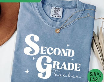 Comfort Colors 2nd Grade Teacher Shirt, Elementary School Tee