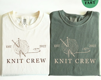 Custom Minimalist Knitting Shirt: Knit Crew Group Shirt
