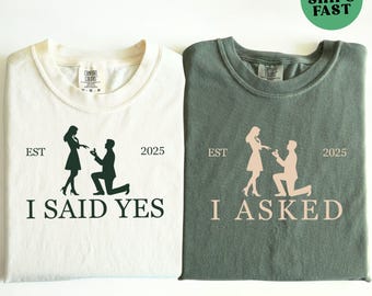 Matching Engagement Shirts, Comfort Colors Couple Tees
