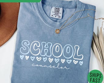 Comfort Colors School Counselor Shirt: Mental Health Teacher Tee