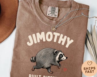 Jimothy Built DifferentRaccoon Comfort Colors Shirt, Seattle Short Spine Raccoon T-Shirt, Animal Lover Gift, Viral Raccoon Meme