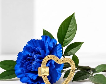 14K Gold Heart Carabiner Lock: Jewelry Connector (25MM)